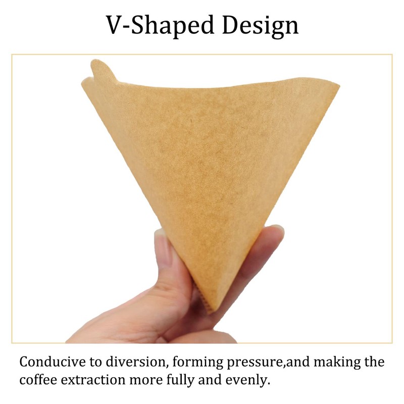 Coffee Filters Cone 01, 100 Count Unbleached Natural Brown 1-2