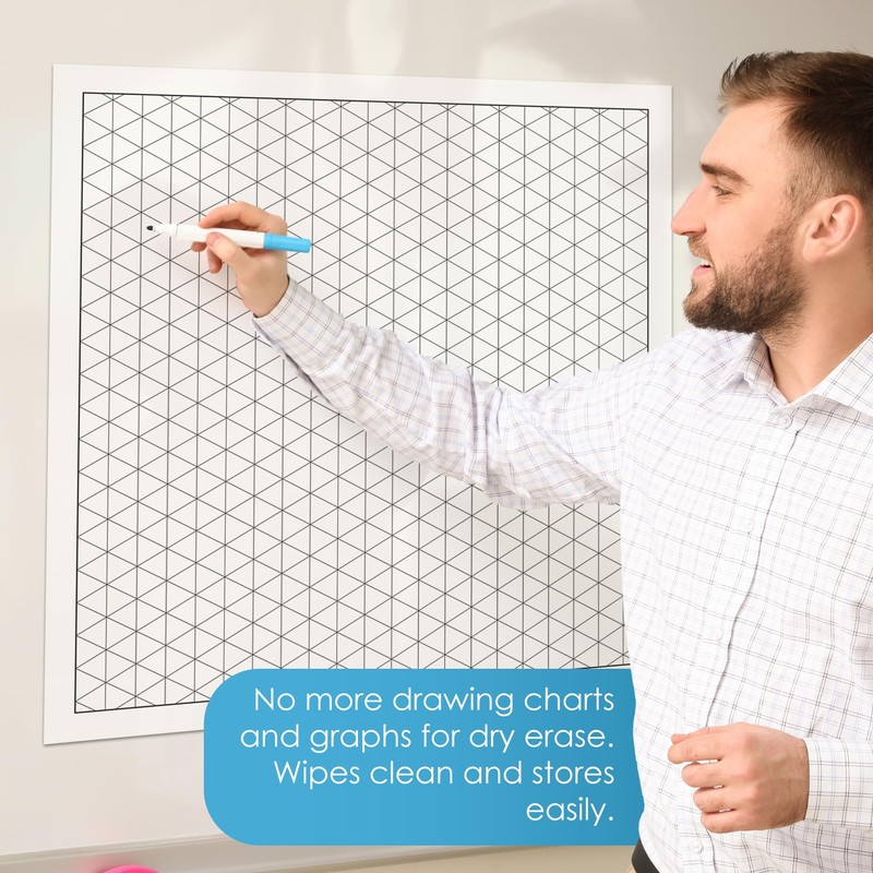 Geyer Instructional - 24" x 24" Dry Erase Magnet Isometric