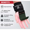 AQF Weight Lifting Hooks Straps, Non-Slip Rubber Coating Grips 8mm