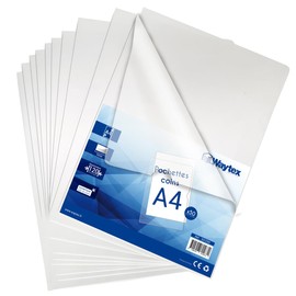 A4 Smooth Transparent Corner Pockets 120 microns Pack of 50