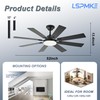 LSPMKE Ceiling Fans with Lights, 52 Inch Ceiling Fan with