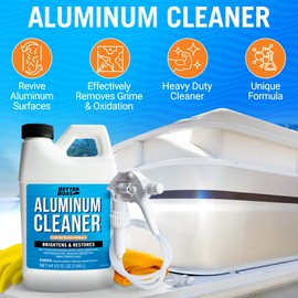 Better Boat Aluminum Cleaner and Brightener Restorer, Removes Stains and Oxidation, Acid Wash for Pontoon Boats, Jon Boats, Canoes, and Aluminum Surfaces