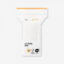 brand 80 sheets of 1/2 cotton pad / 1/2화장솜 80매