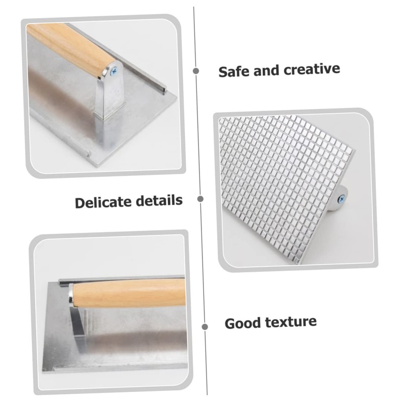 VICASKY Manual Aluminum Grill Press Portable Rectangle Burger Patty Maker