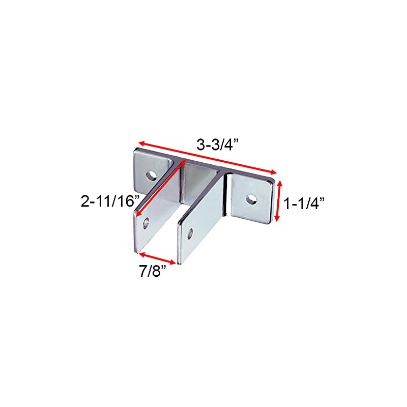 Urinal Screen Pack-3 Two Ear Brackets w/Fasteners Die Cast Zamac