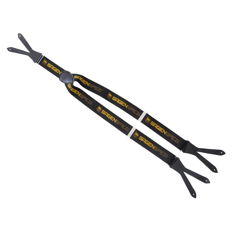 Sägenspezi Logo Braces for Buttons, Elastic, One Size, black