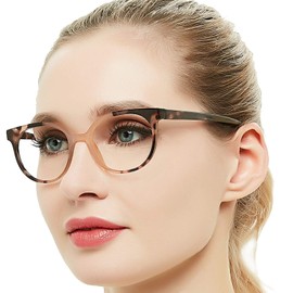 OCCI CHIARI Women Stylish Round Reading Glasses for Reader 1.0 1.25 1.5 1.75 2.0 2.5 3.0 3.5 4.0 5.0 6.0 (Brown, 225)