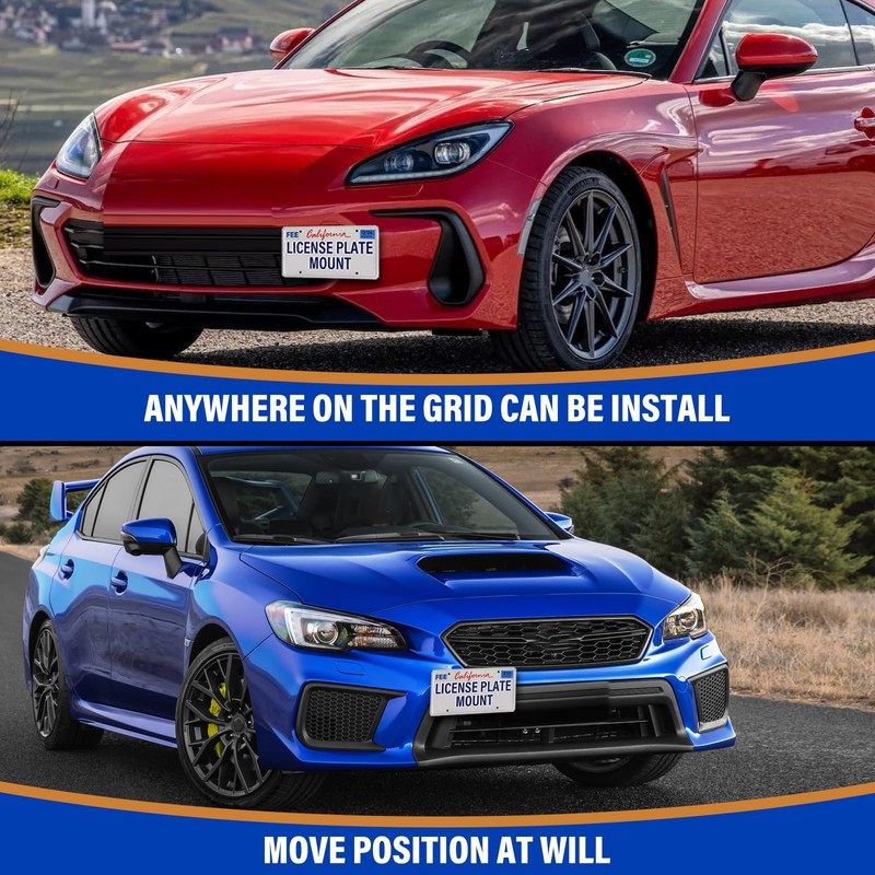 No Drill Front License Frame Compatible with Subaru Impreza |