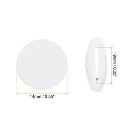 HARFINGTON 10 Pairs Glasses Ear Grip Silicone Round Type 12mm Eyeglasses Temple Grips Retainer Anti Slip Soft Eyeglass Ear Grips for Eyeglasses Sunglasses Sport Glasses, White