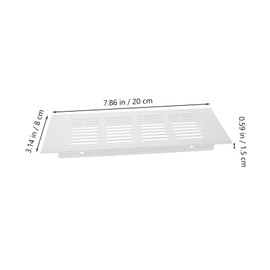 Gatuida 2 Pcs White Aluminum Louvered Ventilation Grille Rectangular Air Vent Cover for Cabinets Shoe Storage Air Circulation Stylish Home Decor Accessory