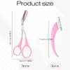 6 Piece Eyebrow Scissors with Comb Curved Eye Brow Razor