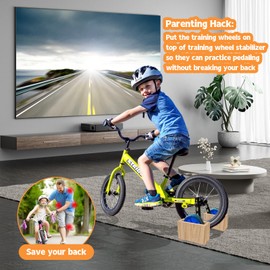 Bike Training Wheel Trainer,Indoor Kid Bike Riding Training Wheels Stabilizers,Pedal Cycle Block Holder with 2 Anti-Slip Pads,Home Trainer for Kids Bicycle with Training Wheels,Safe & Stable