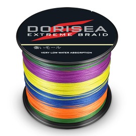 Dorisea Extreme Braid 100% PE Sedal de Pesca Trenzado Multicolor 109-2187 Yardas Resistencia 6-550 Libras Hilo de Pesca Superlínea (300m/328 Yardas 70lb/0.44mm)
