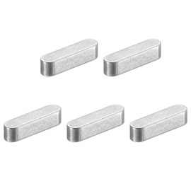 uxcell 5Pcs Round Ended Feather Key, 4x4x16mm Stainless Steel Professional Parallel Drive Shaft Key Stock for Fasteners Mechanical Industry