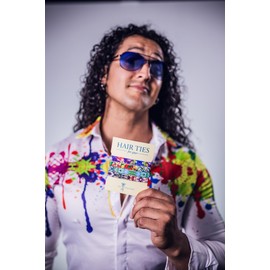 Hair Ties For Guys | Superior, No-Rip, No-Slip Hair Ties for All Hair Types (The Paint Splatters)