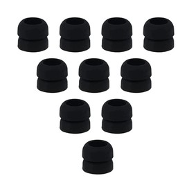 Zotech 5 Pairs Universal Small Double Flange Ear Tips Buds, Small Size Noise Reduce Fit in Case- Black