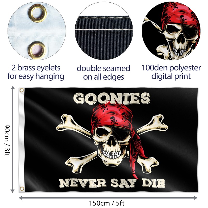 Goonies Never Say Die Flag – Jolly Roger Flag –