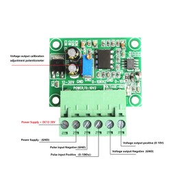NOYITO Frequency to Voltage Converter Module 0Hz - 10Khz to 0-5V 0-10V Series Converter Module Digital to Analog Converter Module (0-500Hz to 0-5V)