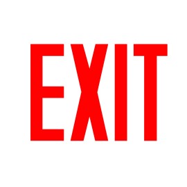 StickerManiac "EXIT " Sign Symbol Vinyl Decal Sticker - 12 W x 9 H INCHES