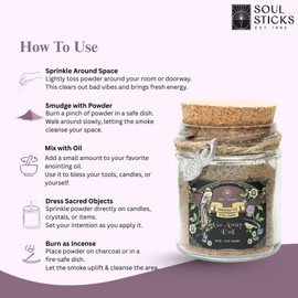 Soul Sticks Go Away Evil Ritual Powder – Witchcraft Herbs for Banishing Evil, Protection Spells, Wiccan, Pagan, Spell Casting, Negative Energy Removal, Spiritual Cleansing Rituals (Go Away Evil)