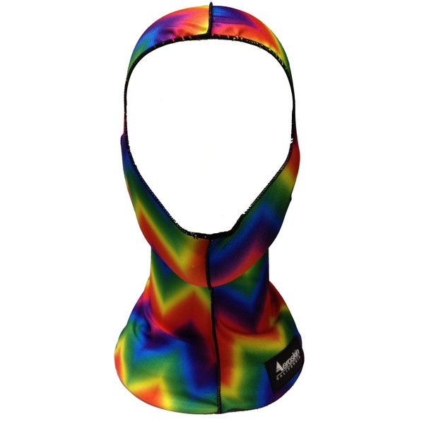 Aeroskin Nylon Spandex Patterned Hood, Rainbow