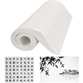 100 Sheets Chinese Ink Painting Sumi Drawing Paper Practice Xuan Rice Paper for School Brush Writing Drawing Supplies-25 x36cm