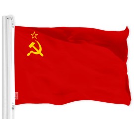 G128 NEW G128 USSR Flag and American Flag Set 3x5 FT Printed 150D Polyester