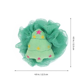 Beaupretty 2Pcs Christmas Bath Loofah Santa Claus Xmas Tree Mesh Pouf Shower Sponge Body Scrubber Exfoliator for Bathroom Kids Tools