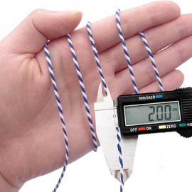 Blue and White Twine String,984ft Christmas Bakers Twine 2MM Heavy Duty Packing String for DIY Crafts,Christmas Decoration,Gift Wrapping,Craft Wrapping