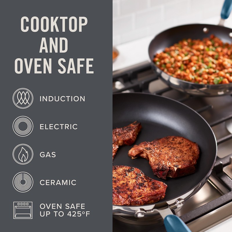 Zakarian by Dash 12" TruPro Stainless Steel Fry Pan