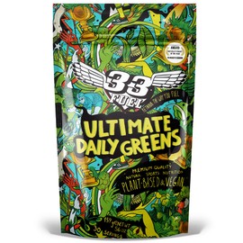 33Fuel 33Fuel Daily Greens Powder - Premium Superfood & Fibre Blend for Gut Health and Immune Function with only Natural Ingredients, Daily Greens Super Blend, Vegan, Handmade in The UK