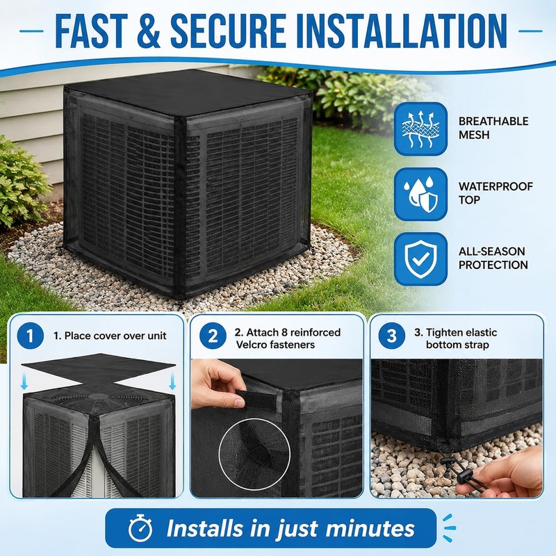 Ideal Swan 36in Outdoor AC Unit Cover, Mesh Defender with