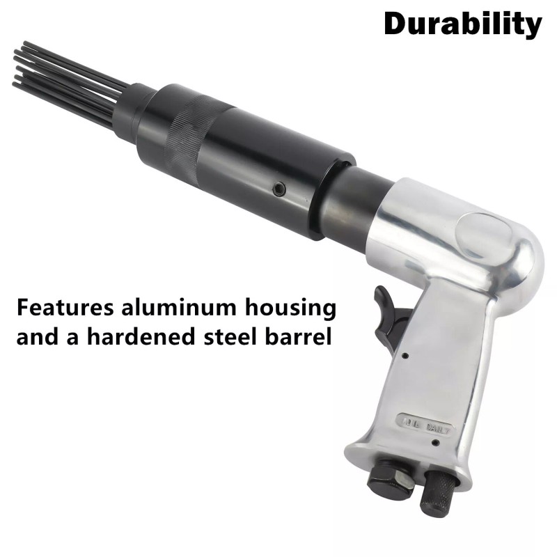 BTSHUB Air Pneumatic Needle Scaler Tool Pistol Grip Rust Slag