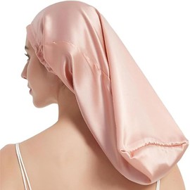 EOMECUIGAO Silk Nightcap Nightcap for Long Hair Hair Cap Glossy Light Weight Hair Towel Turban Bath Supplies, snow sprout