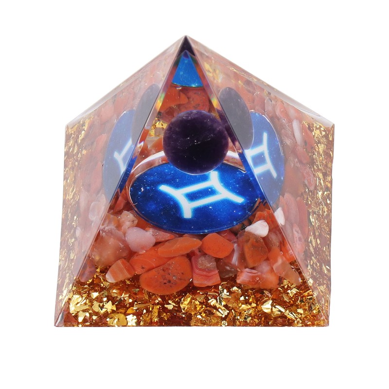Constellation Pyramid Stone for Positive Energy Reduce Stress Chakra Resin
