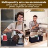 Fiwochic 2 Pcs Acrylic Coffee Cup Holder with 3 Compartments