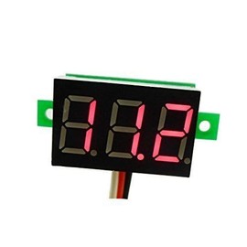 CABLEPELADO | 3 Digit LCD Dual Display with Voltmeter and Ammeter Digital Multimeter for Vehicles, Motorcycles, Cars and Electric Scooters, Voltage and Current Meter