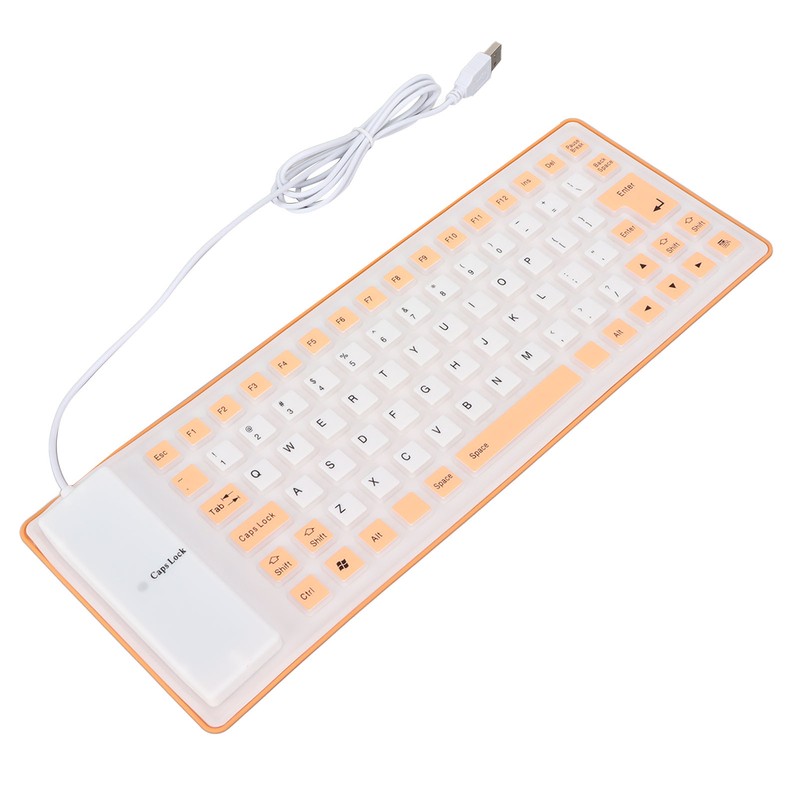 Silicone Keyboard Fully Sealed Design Lightweight Portable Silent Soft Comfortable