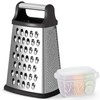 Ourokhome Cheese Grater, Handheld Box Grater with Container & Lid,
