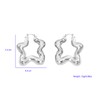 Chunky Hollow Star Big Large Hoop Earrings for Women Dainty