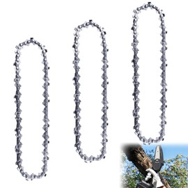 3 x Saw Chains 20 cm 3/8 Inch 1.1 mm 33 TG, Chainsaw Chain Compatible with Einhell Fortexxa 18/20 TH & GC-LC 18/20 Li T, Low-Back Chain Chainsaw Chains Compatible with Worx WG349E.9