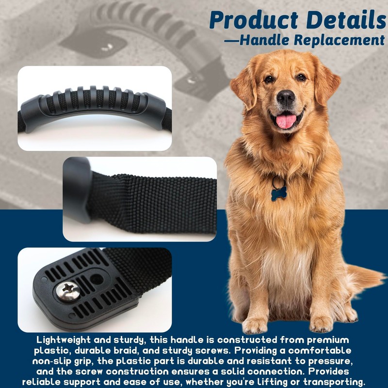 Terixe 2 Pack Handle Replacement for Ruffland Kennel, Replace Worn