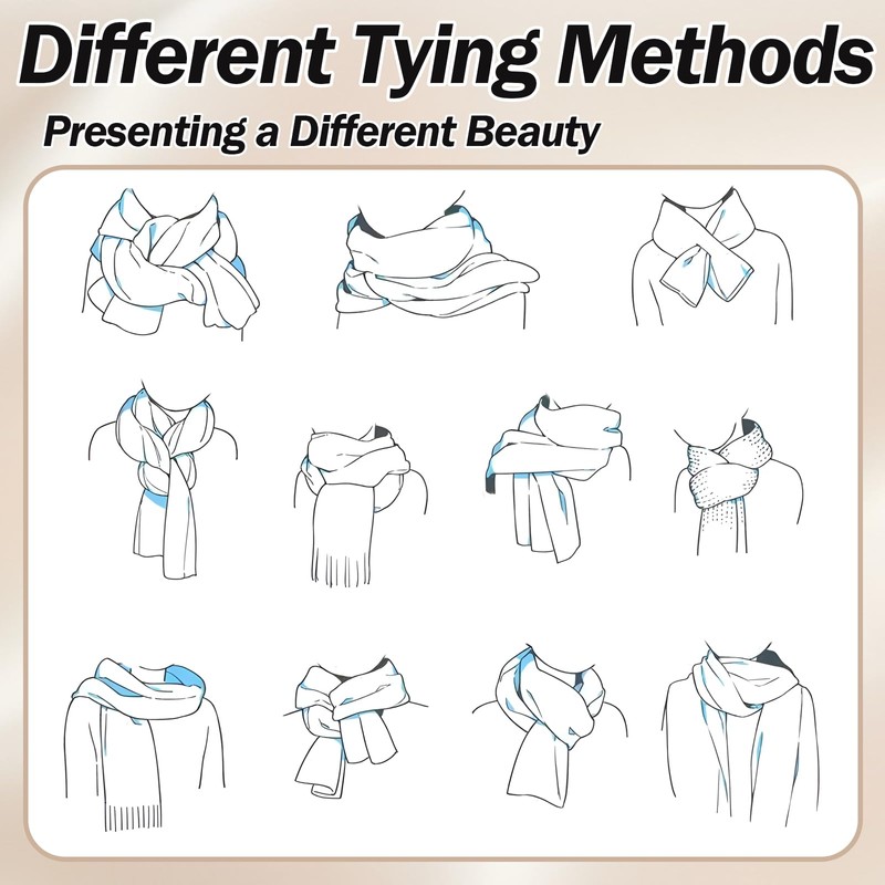 LHLZNB Elegant Chiffon Scarf for Women - Luxurious Lightweight Scarves,