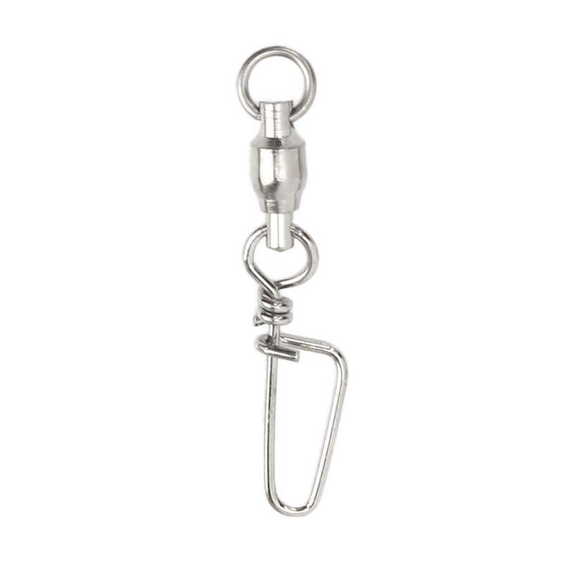 50Pcs High Strength Fishing Snap Swivels Stainless Steel B Type