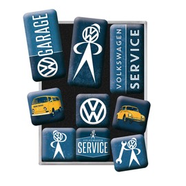 Nostalgic-Art 83081 Volkswagen - VW Service, Magnet Set (9pcs)