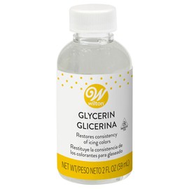 Wilton Food-Grade Vegetable Glycerin, Restores Dried Icing Colors & Softens Fondant, Vegan Baking Ingredient, 2 fl. oz