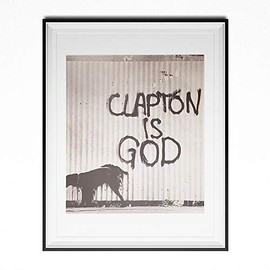 My Party Shirt Póster de Clapton is God 8,5 x 11 Eric Fotografía Impresión de Pared Perro Música Band