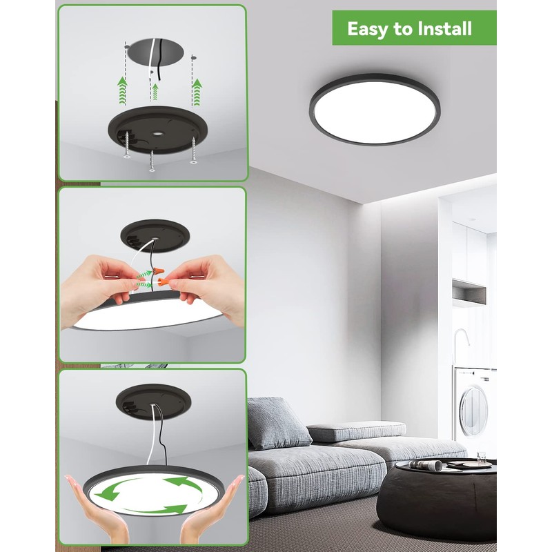 zemty 4Pack 12 Inch LED Ceiling Light Flush Mount, 28W