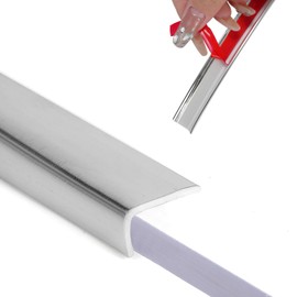 YEFANXI Peel and Stick Vinyl Corner Trim，20FT L-Shape Tile Outside Corner Molding Vinyl Trim Tile Exterior Moulding Trim Edges Furniture Decoration （0.49IN*0.29IN Silver