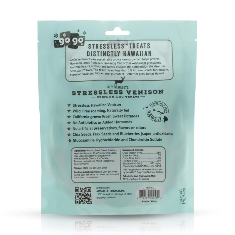 GoGo Stressless Venison Jerky (12oz Bar)